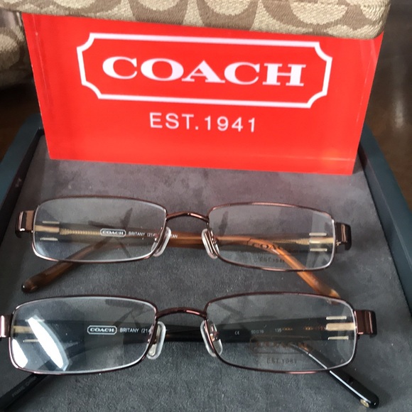Two Coach Britany Bundle!!  1 price. Spg hinge rectangle glasses. Never owned - Picture 1 of 5